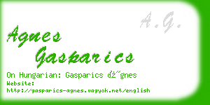 agnes gasparics business card